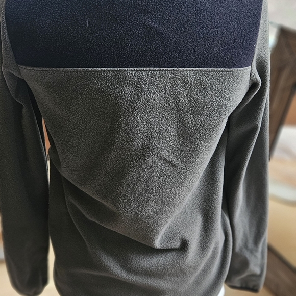 The North Face Fleece 1/4 Zip Pullover Black Olive Green Long Sleeve Wmn's Small - Picture 5 of 5
